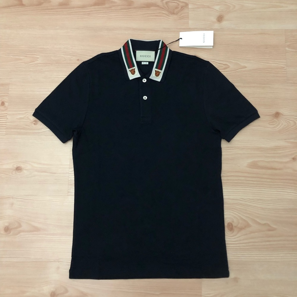 Feline head cotton polo